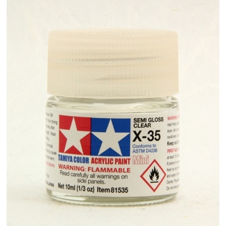 ◆弘德模型◆ 田宮 壓克力漆 X-35 半光保護漆 10ml Semi Gloss Clear 水性 81535