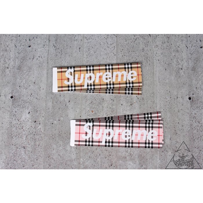 【HYDRA】Supreme Burberry Sticker 格紋 聯名 貼紙【SUP519】