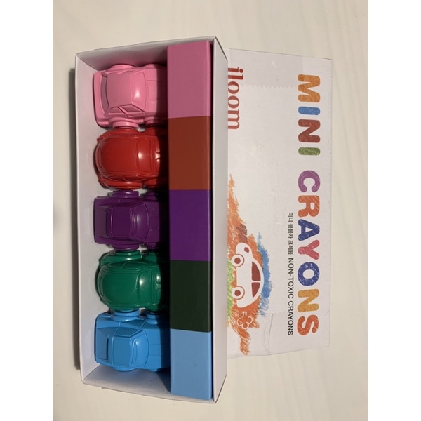 韓國 iloom 無毒蠟筆 mini crayons 汽車造型 正版