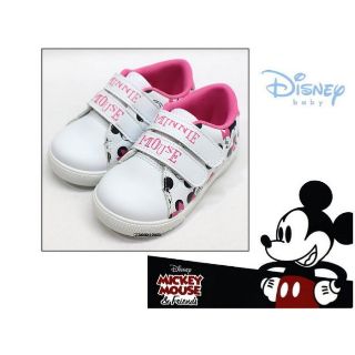 迪士尼DISNEY 米老鼠米妮兒童款休閒鞋 ( 118302R 白桃紅)