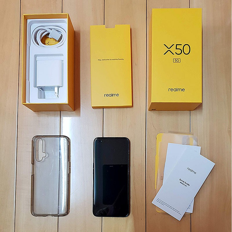 【二手保固中】台版Realme X50 6G/128G 6.57吋 5G雙鏡頭挖洞螢幕4800萬畫素四鏡頭拍照手機