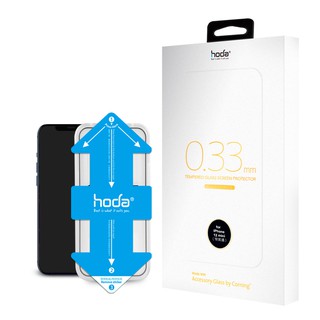 hoda iPhone 12 mini 美國康寧授權 黑框滿版玻璃保護貼 (附貼膜神器)