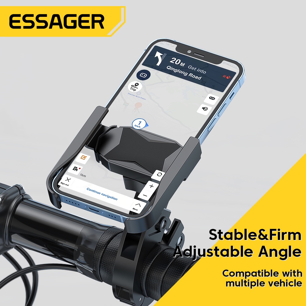Essager ABS 材料自行車手機座摩托車自行車電話架 360 ° 可調式騎行支架自行車電話支架