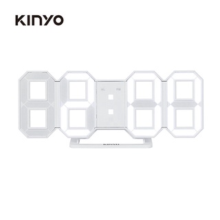 Kinyo LED立體數字鐘/ 白/ TD395 eslite誠品