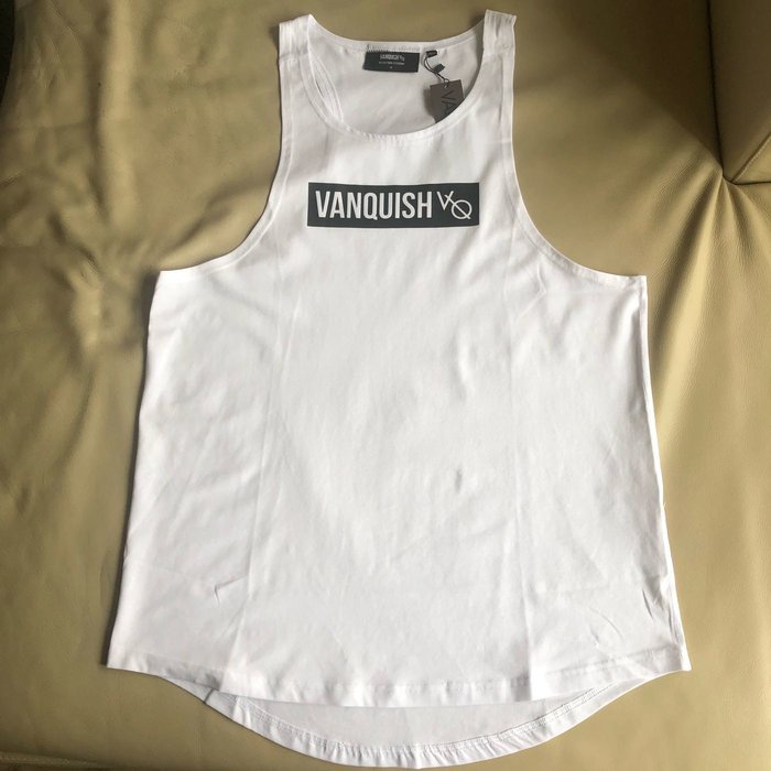 保證全新正品 Vanquish Fitness 白色 背心 運動背心 size M