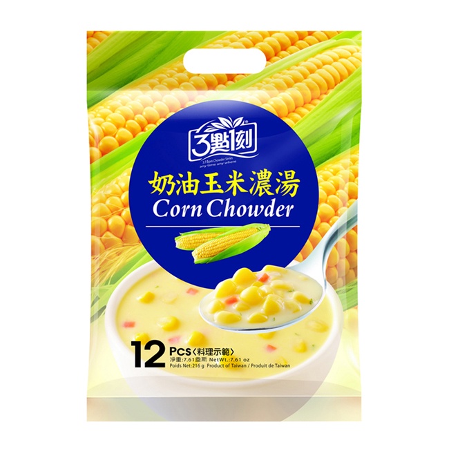 3點1刻奶油玉米濃湯18g克 x 12包【家樂福】