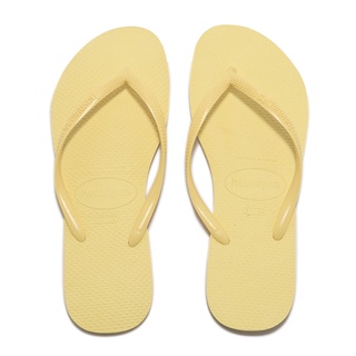 Havaianas 拖鞋 Slim 女鞋 黃 人字 夾腳 細帶 夏日 巴西 哈瓦仕 【ACS】 40000307598W