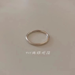 初見家💕925純銀光面菱形戒指 日韓時尚個性簡約設計感925純銀光面戒指