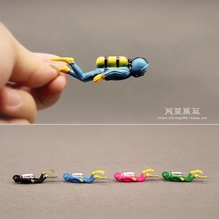 微觀屋✨DIY素材微縮海洋場景模擬人偶模型 海底探索小號潛水員擺件公仔