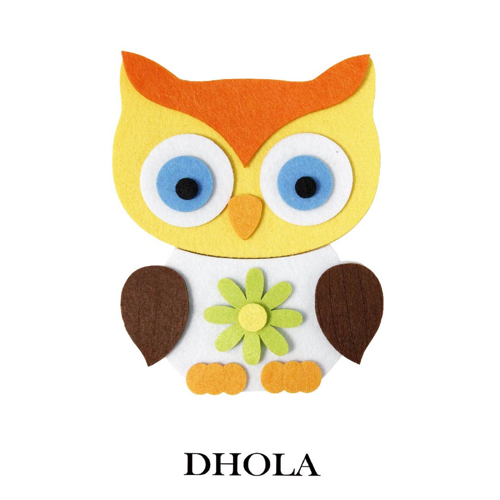 DHOLA｜【 橘眉貓頭鷹材料包 】不織布 材料包 團體教學 朵拉手藝
