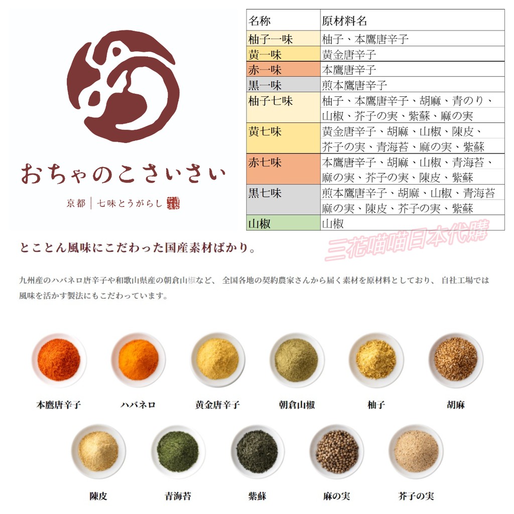 三花喵 預購到12 14 1月初出貨 舞妓 七味辣椒粉 罐裝 京の七味唐辛子 辣椒七味粉 柚子七味 赤七味 蝦皮購物