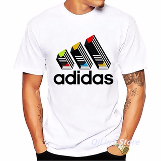 新款 Addidas T 卹夏季上衣男圖形 T 卹便宜的衣服修身 Hombre 圓領圖形 T 卹定制批發中性