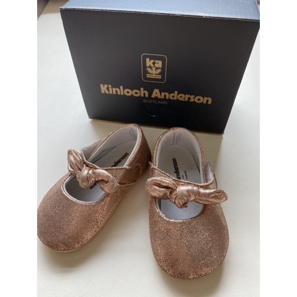 [Kinloch Anderson 金安德森] 玫瑰金亮粉娃娃鞋 寶寶學步鞋