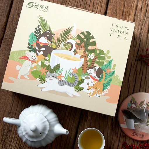 貓奉茶-寵物設計烏龍茶包20入茶禮盒-送禮首選、美食伴手禮、企業節慶送禮