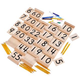蒙氏玩具 早教益智積木 數學玩具 塞根板 套裝蒙特梭利 認知數字100 木製玩具 xV3m