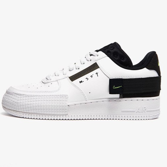 nike force 1 black and white