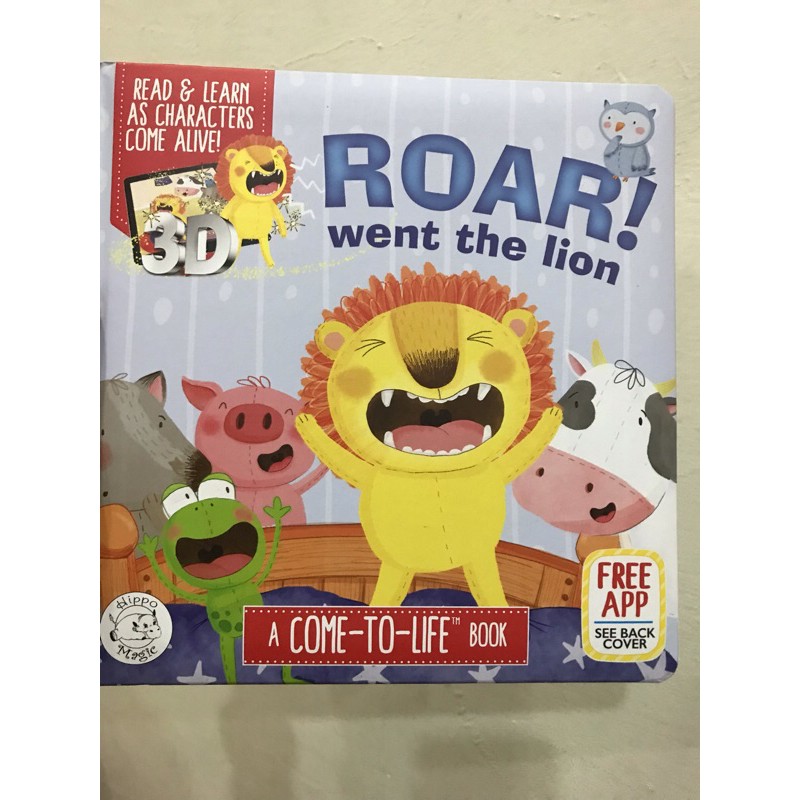 現貨 奇幻投影AR立體書/ 外文童書- Roar! Went the Lion 吼!我不是小獅子 英文童書 故事書 3D