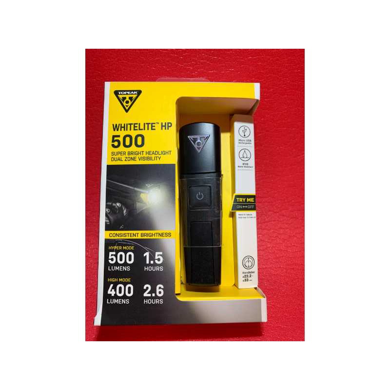 TOPEAK WHITELITE® HP 500 500流明前燈 自行車前燈 附GOPRO燈座 可以裝在龍頭碼表座