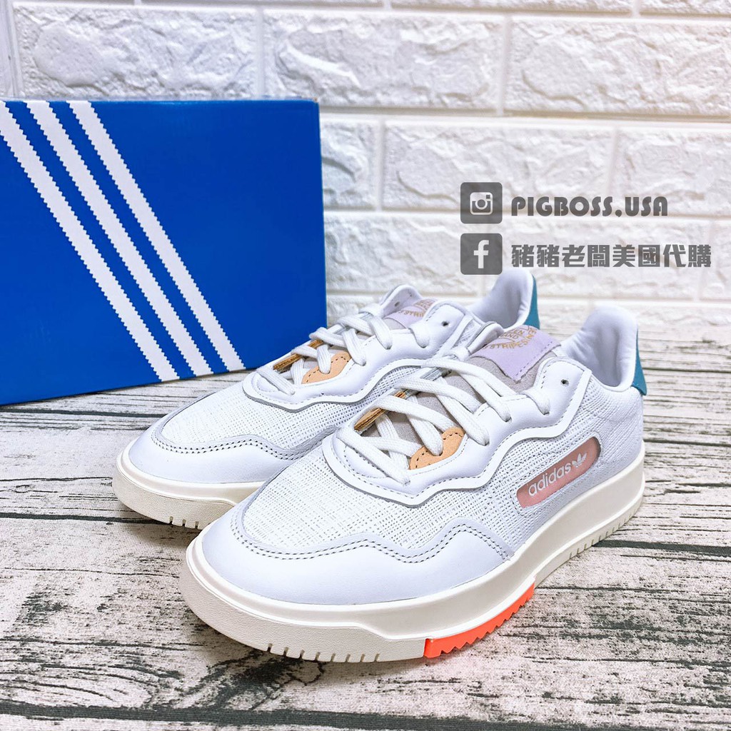 【豬豬老闆】ADIDAS ORIGINALS SC PREMIERE 白粉藍 奶油底 皮革 休閒鞋 女鞋 EF5918