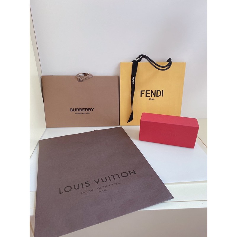 名牌精品紙袋 - LV / Burberry / Fendi / Valentino 精品紙袋/ 紙盒