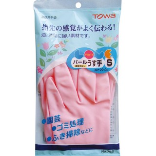 TOWA日本製洗滌手套(762薄)粉紅色-S 4907026076223