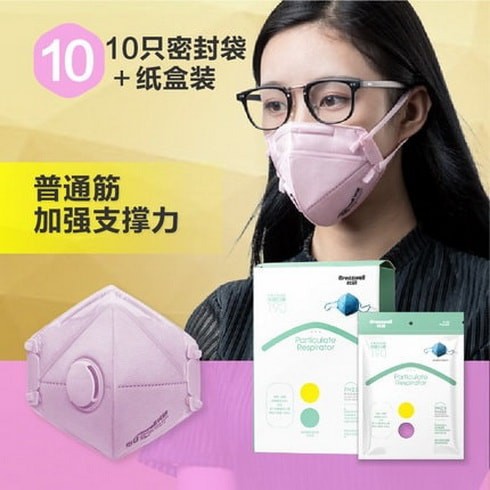 〈優惠特價 買2送1，多買多送〉松研 T90-粉色口罩 KN95級別 銷售第一品牌 防PM2.5、防粉塵、防霧霾