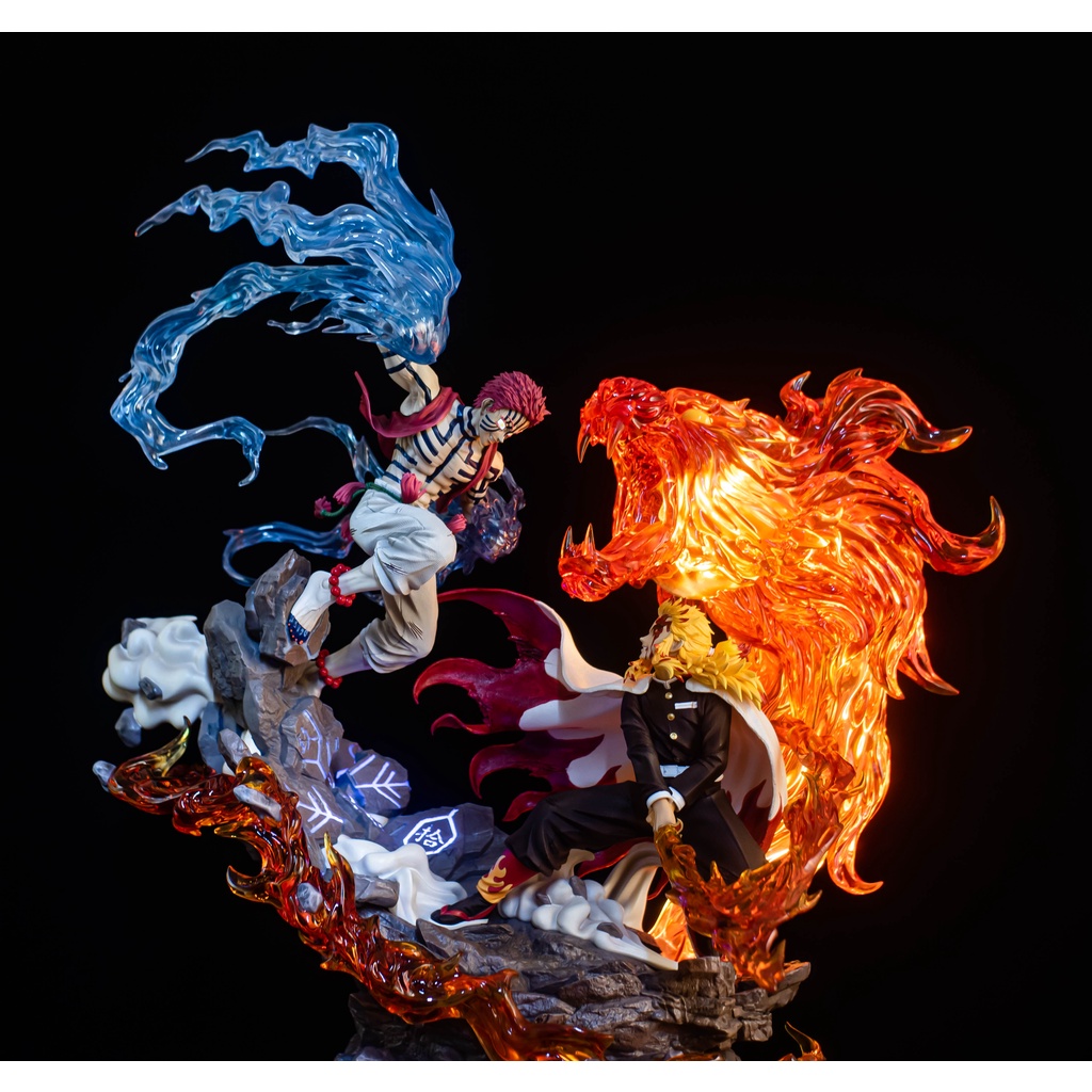 鬼滅の刃 煉獄杏寿郎 猗窩座 フィギュア ガレージキット ラスト1】煉獄杏寿郎 猗窩座 フィギュア ガレージキット GK 数量