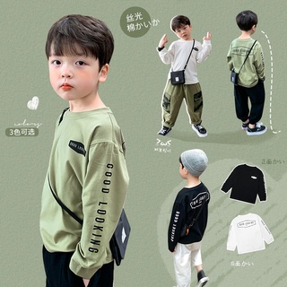 ♕Happy Baby♕ 兒童長袖 臺灣出貨 男童大學T 韓版 兒童寶寶t恤長袖 打底衫 長袖上衣 男童T恤