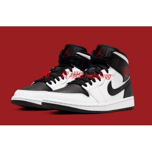 air jordan 1 mid white red black