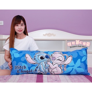 超大史迪奇抱枕~史迪奇枕頭~可拆洗~長95cm~正版授權史迪奇大靠枕~史迪奇靠墊~床頭枕~毛怪大眼仔枕頭~史迪奇長抱枕