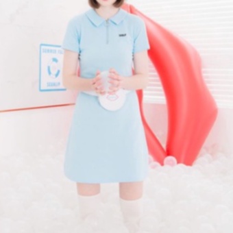 韓國 MIXXMIX SEANLIP 水藍色洋裝