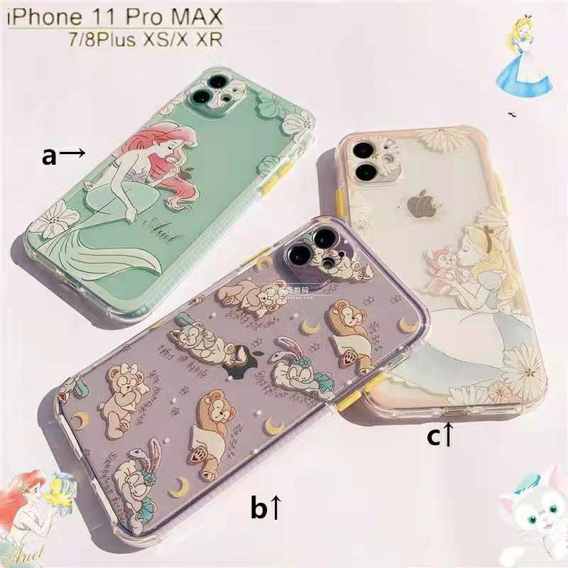 迪士尼 美人魚 愛麗絲 iPhone12 mini Pro MAX 11 Xs XR i7 Plus手機殼達菲熊全包軟殼