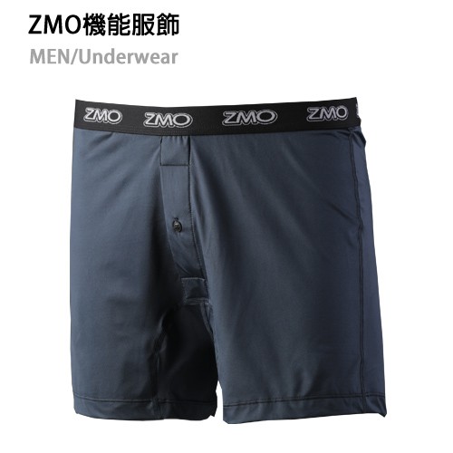 【ZMO 】男四角寬鬆 透氣 抑菌 內褲-棕藍