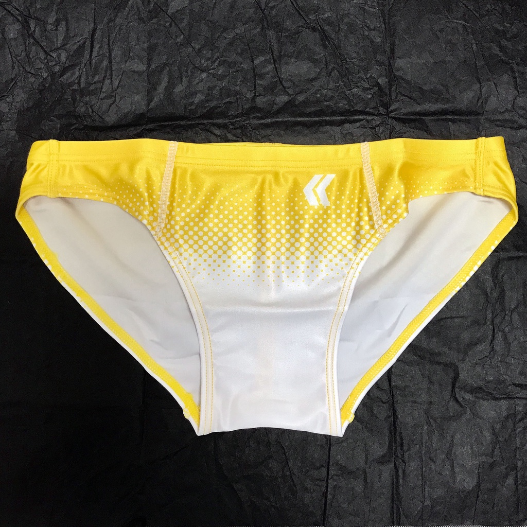 EGDE SPLASH SUMMER 泳褲造型三角褲 XL 綠灰/黃白/藍白