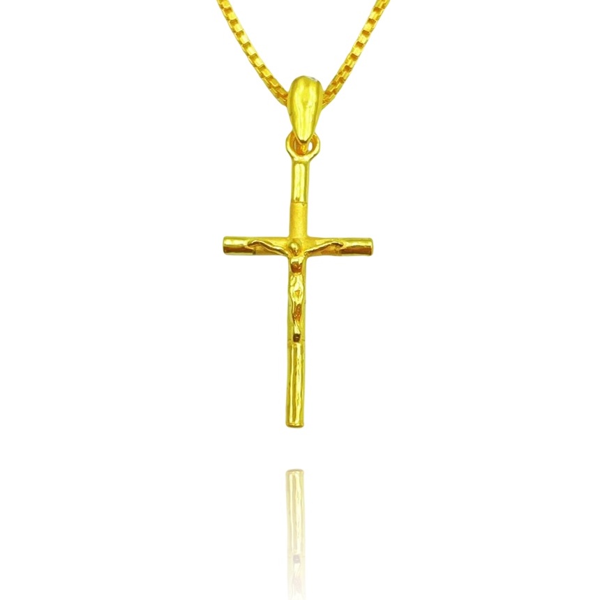 ✦京城鑽石珠寶✦9999純金 十字架造型金墜 黃金金墜0.53錢(包含墜頭 不含項鍊)