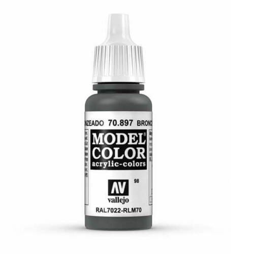 Acrylicos Vallejo 模型色彩 Model Color 098 70897 青銅綠色 17ml