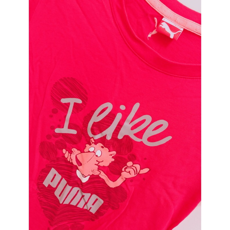 Puma 品牌 短袖 上衣 T恤 女版 logo s尺碼 運動品牌 女版 頑皮豹 粉紅豹 系列