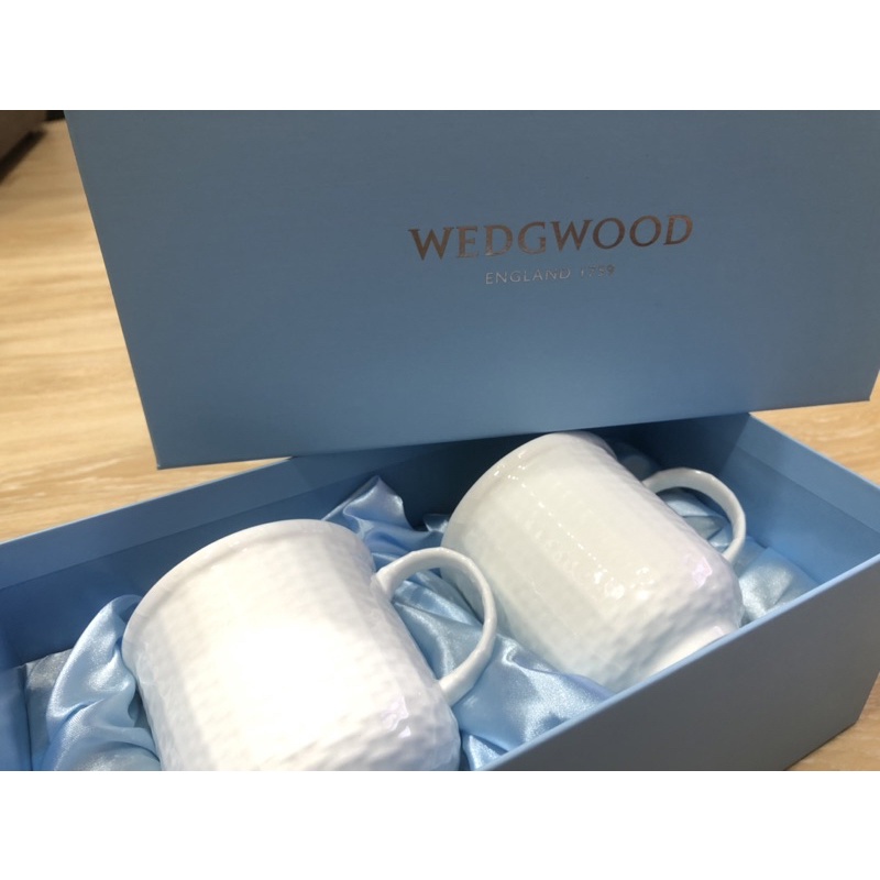 全新英國皇室名瓷威基伍德Wedgwood 純白骨瓷馬克杯 禮盒