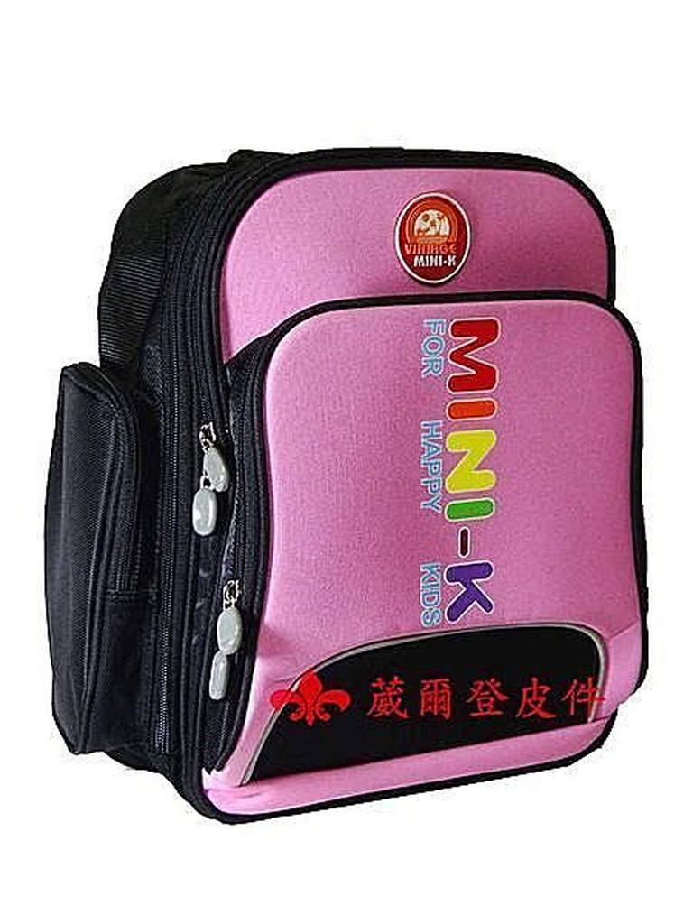 【葳爾登】MINI-K新一代小學生書包,超輕防水背包,兒童護脊書包反光安全護童書包1027粉紅
