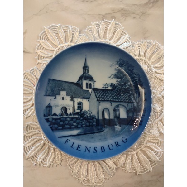 皇家哥本哈根 Royal Copenhagen 瓷器/1986年度紀念盤/德國歷史 弗倫斯堡的教堂