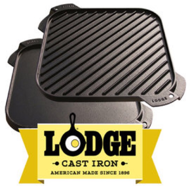 美國 Lodge 雙面方型煎盤 烤盤 鐵盤 煎鍋 荷蘭鍋 鑄鐵鍋 LSRG3