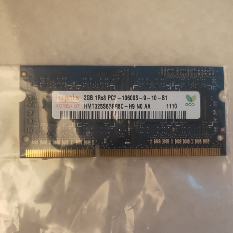 筆電Ram  Hynix 2GB 1Rx8 PC3 10600S 海力士 二手