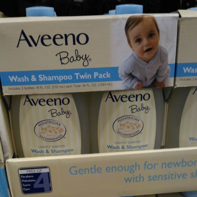 寶寶天然燕麥沐浴洗髮乳 AVEENO baby wash shampoo好市多