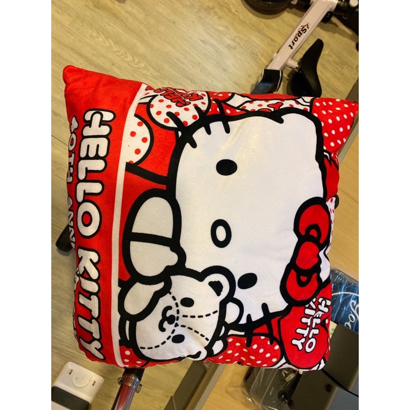 Hello Kitty暖手抱枕 紅色 KT 抱枕