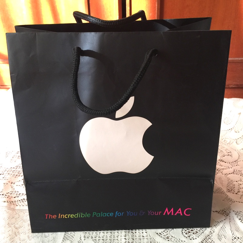 Apple蘋果iMac 黑色紙袋/購物袋/禮物袋/包裝袋