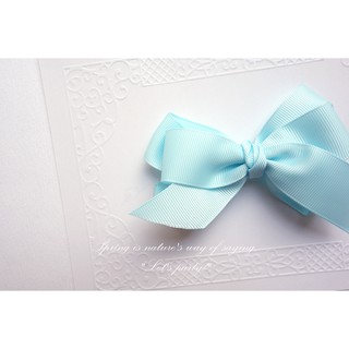 REPL) Baby藍 手作蝴蝶結 9.5cm 羅紋緞帶 質感緞帶 蝴蝶結 粉藍 天藍 MHM