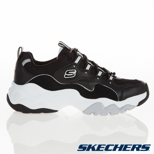 SKECHERS系列-男款 DLITES 3.0 黑色休閒鞋-NO.999878BKW