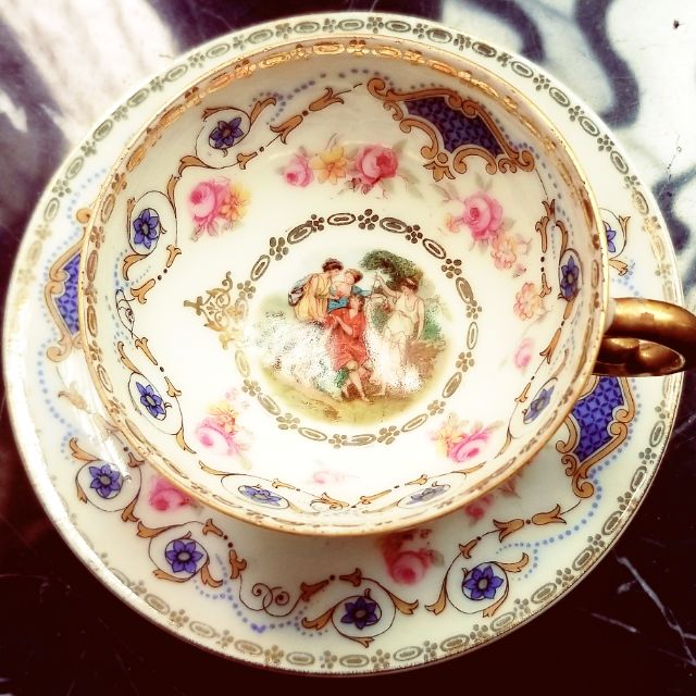 維也納皇家咖啡杯 手繪茶杯 19世紀古董 Royal vienna