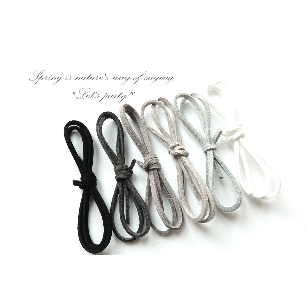 3mm 黑白色系 麂皮繩 皮繩 麂皮 繩  皮繩 手鍊繩 繩子 裝飾繩 緞帶  包裝材料 SUE