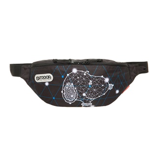 【OUTDOOR】SNOOPY聯名款腰包-幾何圖款 ODP20D09BK聖誕交換禮物